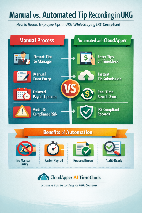 Recording employee tips in UKG