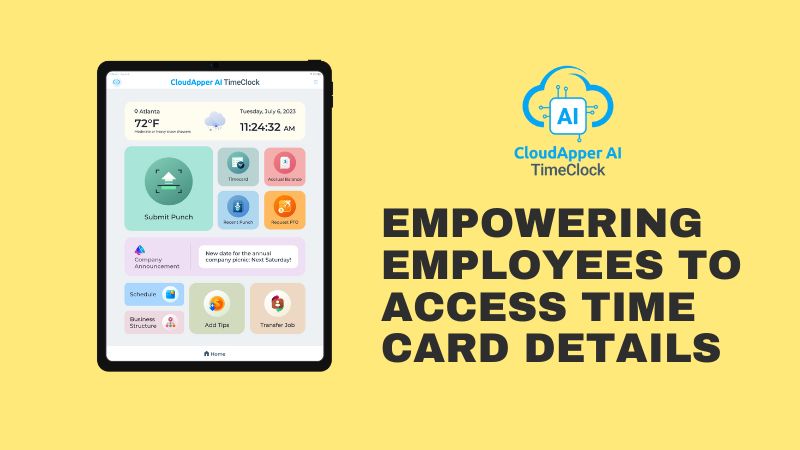 UKG Ready Time Clock Displays Empowering Employees to Access Time Card Details without human assistance