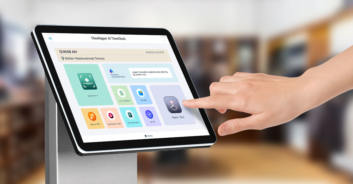 iPad Tablet UKG Time Clock Model