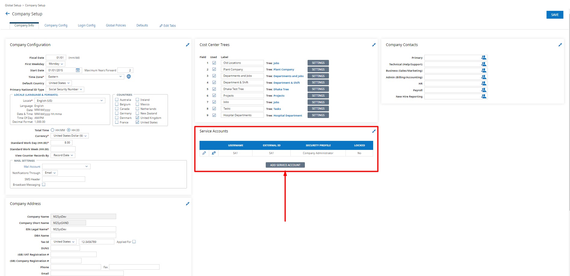  Add a Service Account 