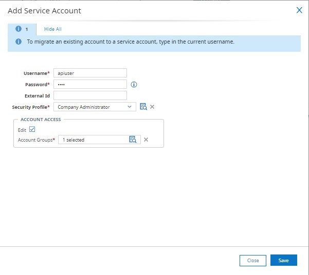 Populate Account Details