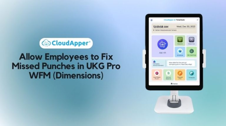 Allow Employees To Fix Missed Punches In Ukg Pro Wfm Dimensions