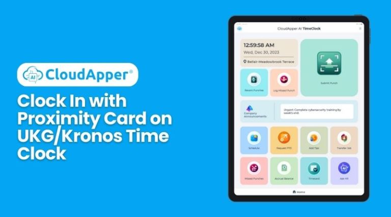 Clock In with Proximity Card on UKG/Kronos Time Clock - UKG Partner