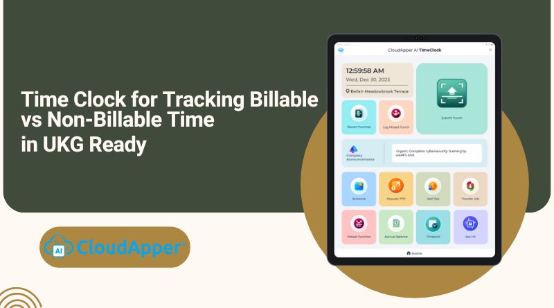 Time Clock for Tracking Billable vs Non-Billable Time in UKG Ready