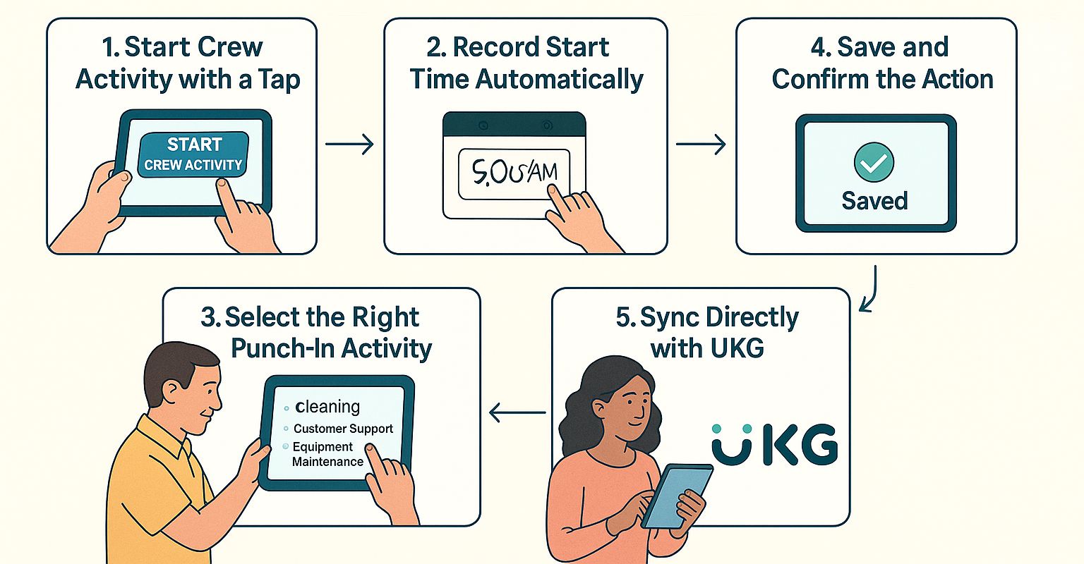 Punch In Activity selection in UKG