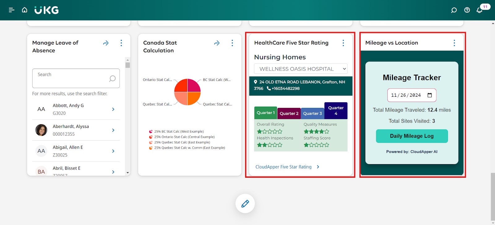 display a notification banner on the UKG Dimensions home page that we can update at any time