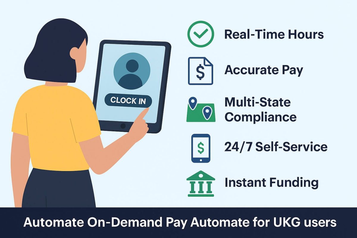 Automate On-Demand Pay in UKG Ready & Pro with CloudApper AI TimeClock