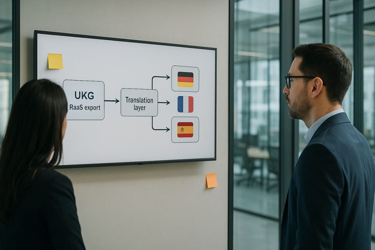 Rethinking Multilingual RaaS Reporting in UKG Why a Translation Layer Is the New Global Payroll Standard