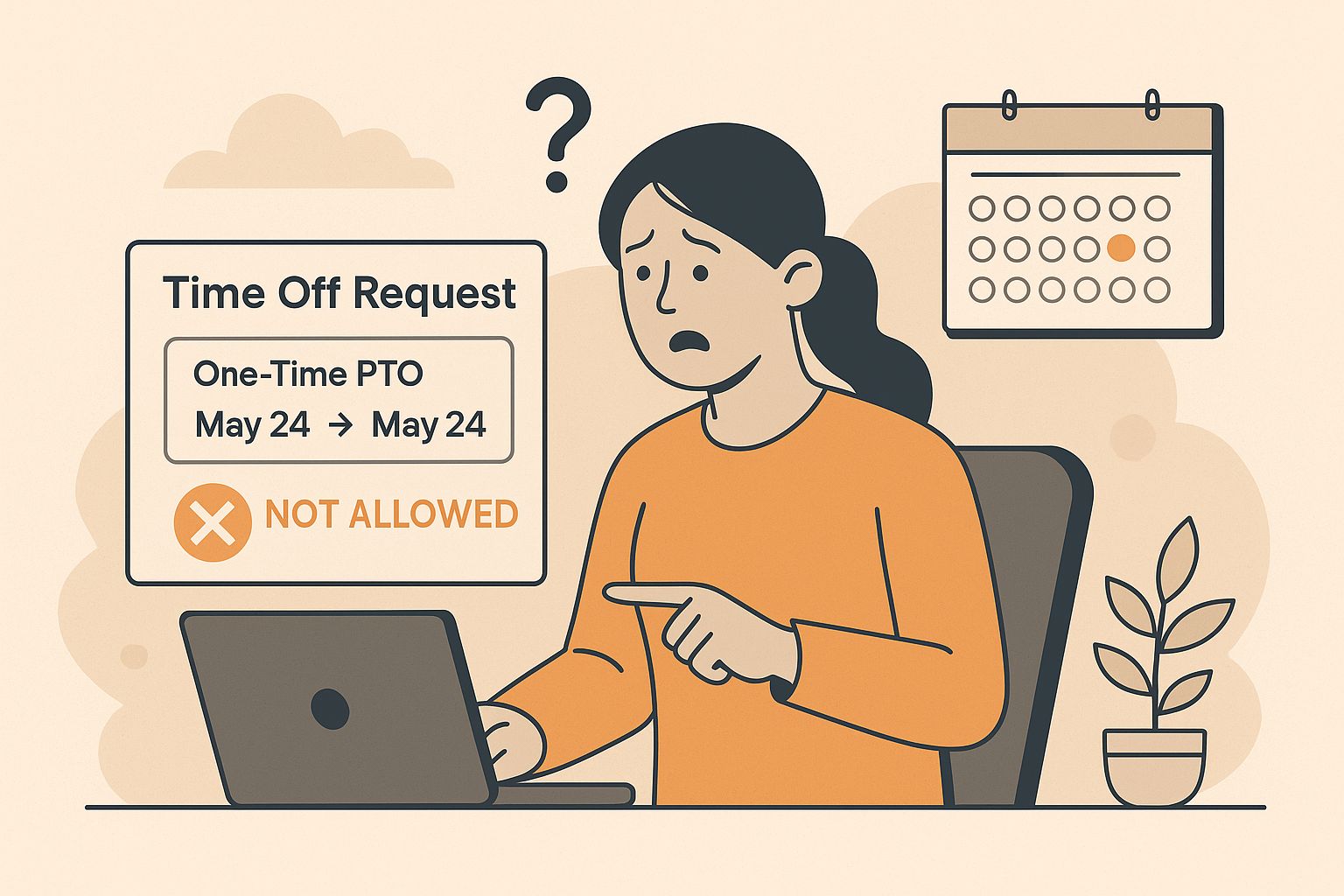 Why one-time PTO is difficult to enforce directly in UKG