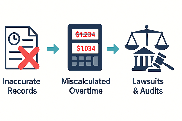 Accurate Shop Floor Time Tracking to Avoid Lawsuits & Audits