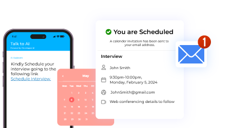 Interview getting scheduled in real time