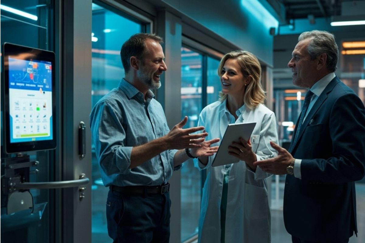 Managers Discussing UKGKronos TimeClock