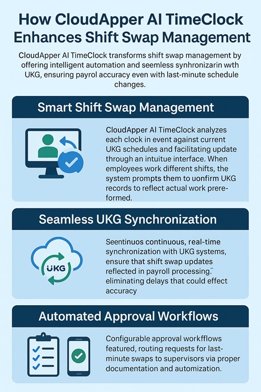 How CloudApper AI TimeClock Enhances Shift Swap Management
