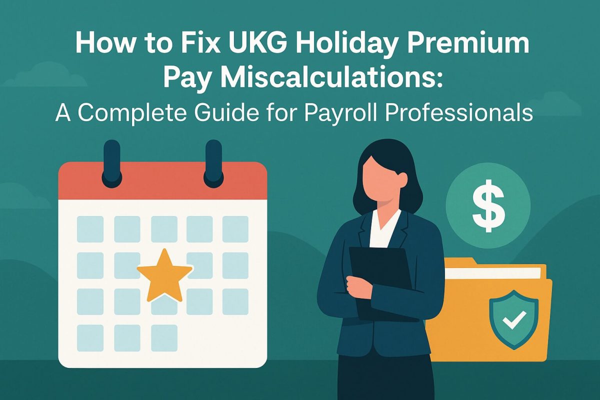 How to Fix UKG Holiday Premium Pay Miscalculations A Complete Guide for Payroll Professionals