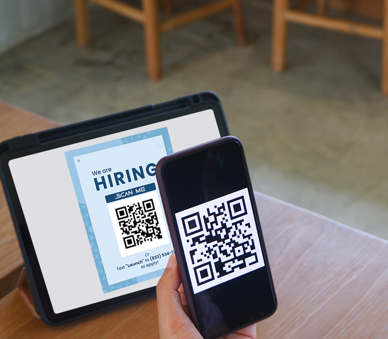 UKG job apply QR code signage