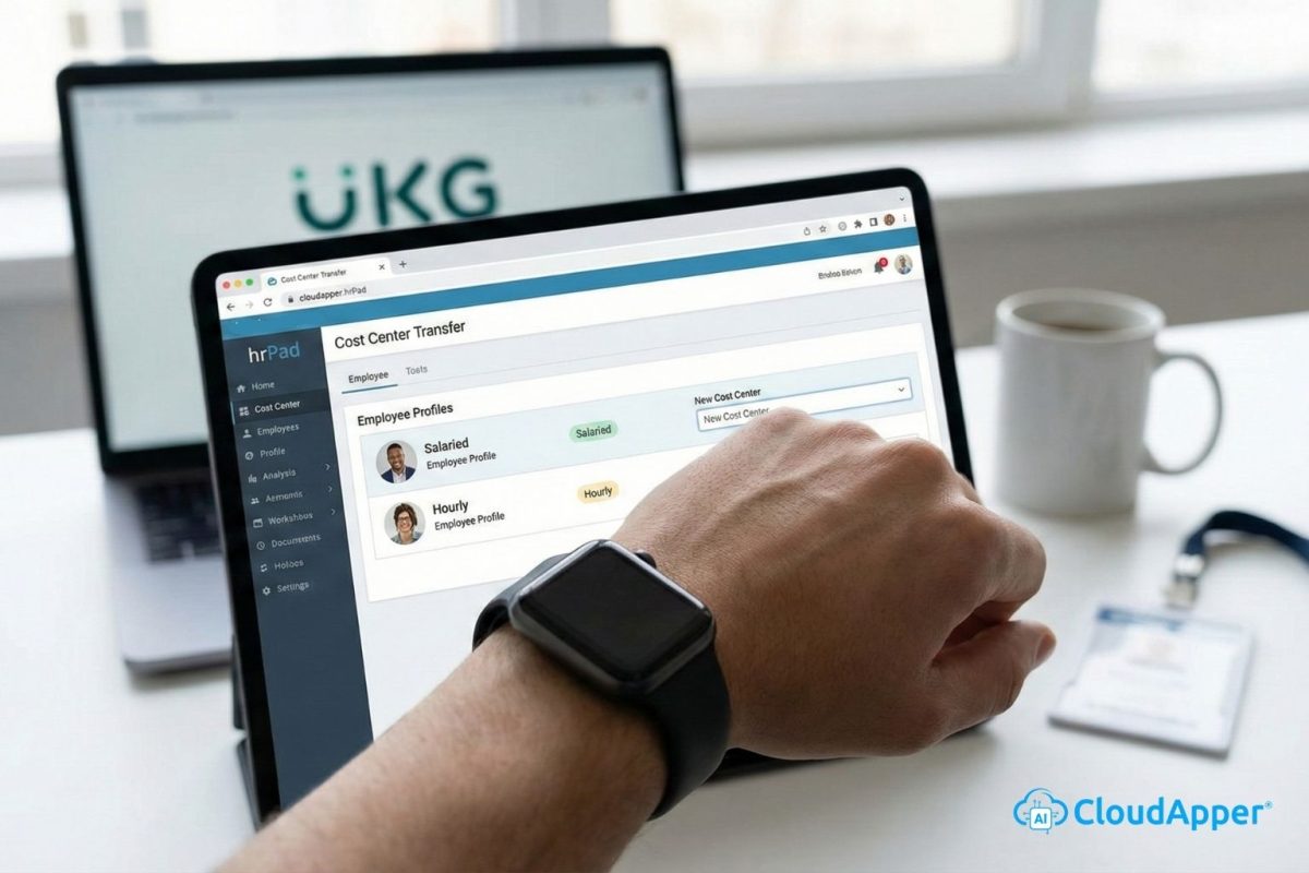 Role-Based Cost Center Transfers in UKG for Salaried and Hourly Employees Using CloudApper hrPad
