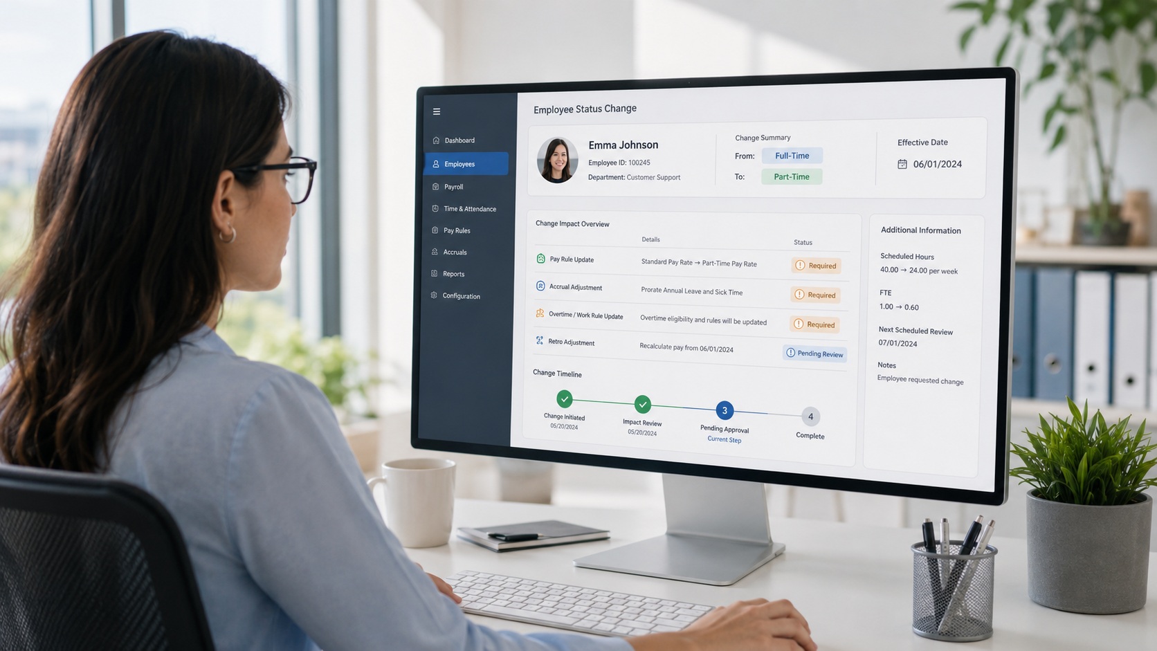 How to Handle Pay Rule Changes After an Employee Type Switch in UKG