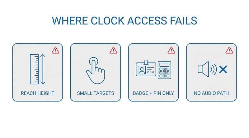 Four ways time clock access fails employees with disabilities