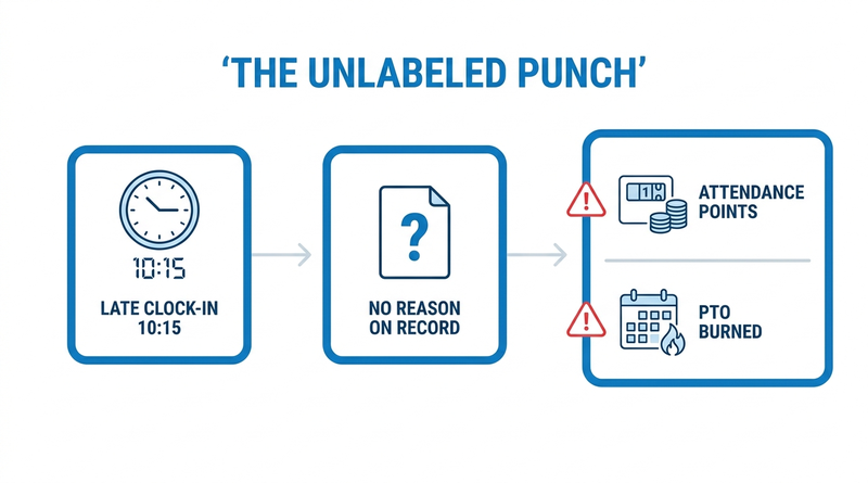 Unlabeled punch becoming attendance points instead of FMLA