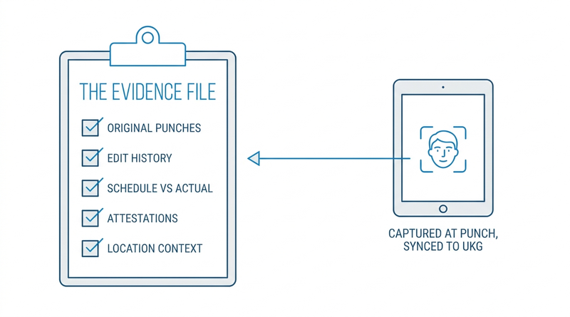 Evidence file checklist for union grievance time records