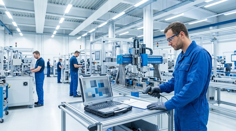 Barcode labor tracking at an automation equipment plant