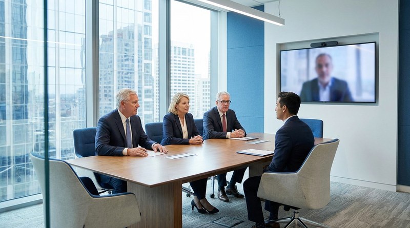 Multi-round interviews in UKG Pro Recruiting with executive panel