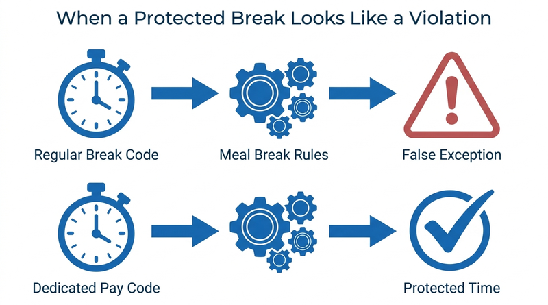 How unlabeled lactation breaks become false meal break exceptions