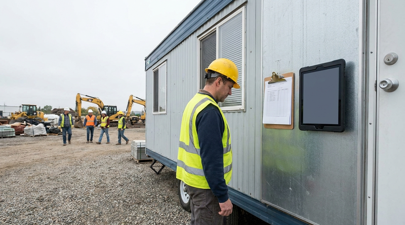 Replace paper timesheets UKG at a remote job site