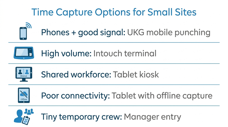 UKG time capture options for small and remote sites