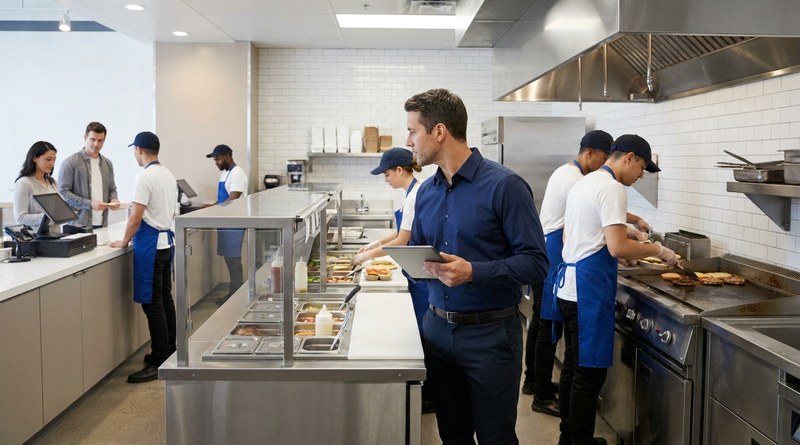 Surplus labor scheduling in a quick-service restaurant kitchen