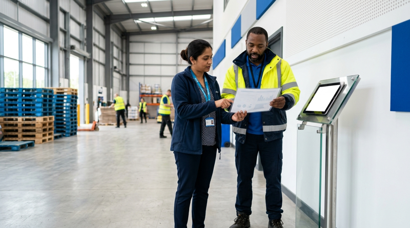 UKG missed punch rate analysis in a warehouse office