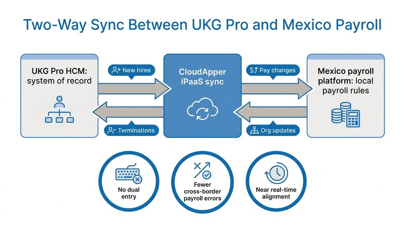 Two-way sync between UKG Pro and Mexico payroll