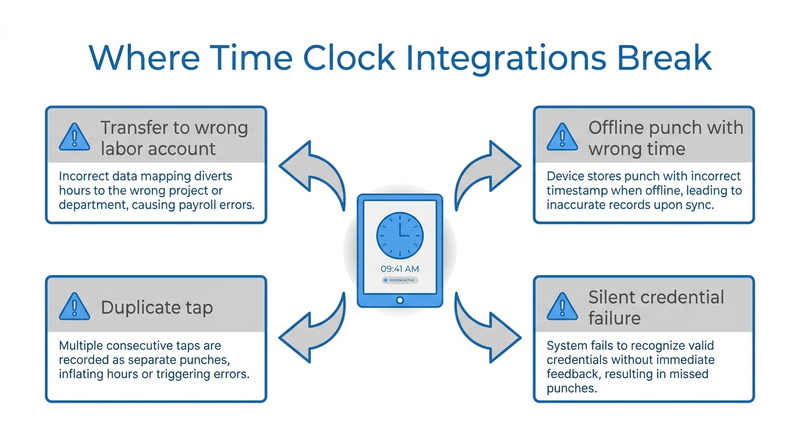 Common UKG time clock integration failure points